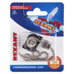 Переключатель кнопочный миниатюрный Выключатель для настенного светильника Silver блист. Rexant 06-0240-A