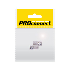 Разъемы видео Разъем антенный на кабель, штекер F для кабеля RG-6, (2шт) (пакет) PROconnect (05-4003-6-8)