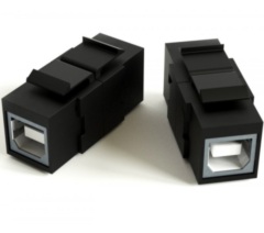 Розетки, модули, рамки Hyperline KJ1-USB-B2-BK
