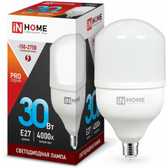 Лампа светодиодная Лампа светодиодная LED-HP-PRO 30Вт 230В 4000К E27 2700лм IN HOME 4690612031071