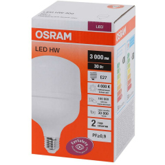 Лампа светодиодная LED HW T 30Вт (замена 300Вт) матовая 4000К нейтр. бел. E27 3000лм угол пучка 200град. 140-265В PF>/=09 OSRAM 4058075576773