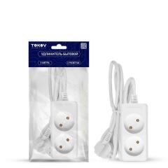 Блок розеток, удлинитель Удлинитель 2х3м без заземл. 10А 2х0.75 TOKOV ELECTRIC TKE-C01-BU2-3-075