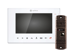 Комплекты видеодомофона Комплект видеодомофона Optimus VMH-7.1 (w)+ DSH-E1080 (медь)