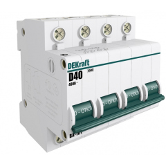 DEKraft Автоматический выключатель 4Р 10А х-ка C ВА-101 4,5кА (11089DEK)