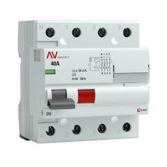 Устройство защитного отключения (УЗО) Выключатель дифференциального тока (УЗО) 4п 40А 30мА тип AC DV AVERES EKF rccb-4-40-30-ac-av
