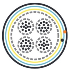 Hyperline FUTP50-C3-S24-IN-LSZH-GY