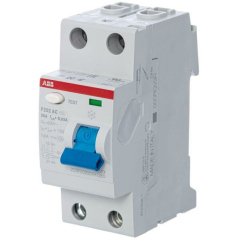 Устройство защитного отключения (УЗО) Выключатель дифференциального тока (УЗО) 2п 25А 30мА тип AC F202 ABB 2CSF202001R1250