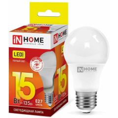 Лампа светодиодная Лампа светодиодная LED-A60-VC 15Вт 230В E27 3000К 1350лм IN HOME 4690612020266