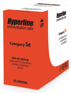 Hyperline UUTP4-C5E-S24-IN-PVC-RD-305 (UTP4-C5E-SOLID-RD-305) (305 м)