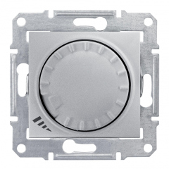 Выключатели, переключатели и диммеры Schneider Electric SE Sedna Алюминий Светорегулятор поворотно-нажимной 40-600Вт универсальный (SE SDN2200860)