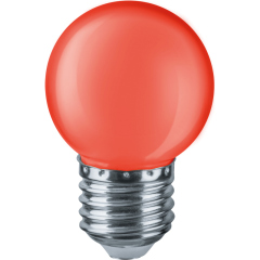 Лампа светодиодная Лампа светодиодная 71 827 NLL-G45-1-230-R-E27 1Вт шар E27 220-240В красн. Navigator 71827