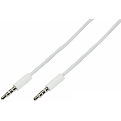 Соединительные кабели REXANT Аудио кабель 3,5 мм штекер-штекер 0,5М белый (18-1105)