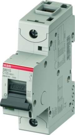 Аппараты защиты от сверхтоков и токов утечки (автоматические выключатели, УЗО, диффавтоматы) ABB S801C Автоматический выключатель 1P 80A (С) 25кА (1.5 мод.) (2CCS881001R0804)