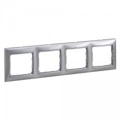 Legrand DIY Valena Алюм Рамка 4-ая гориз (694333)
