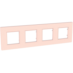 Рамки, суппорты, адаптеры и декоративные элементы для ЭУИ Schneider Electric SE Unica Quadro Розовый жемчуг Рамка 4-ая (MGU4.708.37)