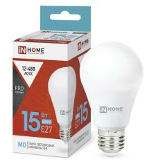 Лампа светодиодная Лампа светодиодная низковольтная LED-MO-PRO 15Вт 12-48В Е27 6500К 1200лм IN HOME 4690612036366