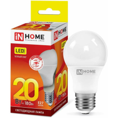 Лампа светодиодная Лампа светодиодная LED-A60-VC 20Вт 230В E27 3000К 1800лм IN HOME 4690612020297