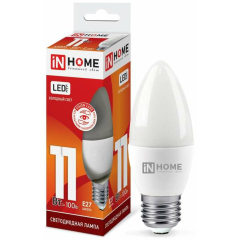 Лампа светодиодная Лампа светодиодная LED-СВЕЧА-VC 11Вт 230В E27 6500К 990лм IN HOME 4690612024868